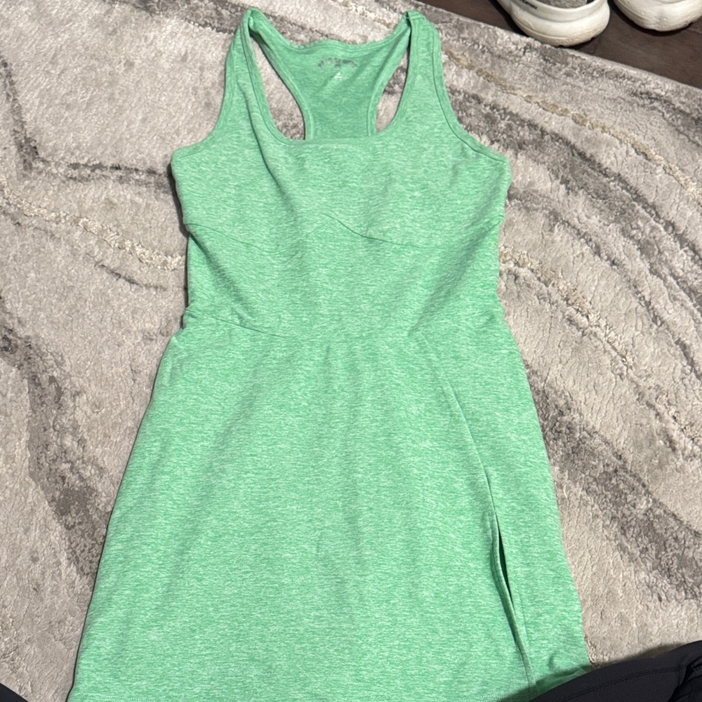 Green Sleeveless Athletic Dress